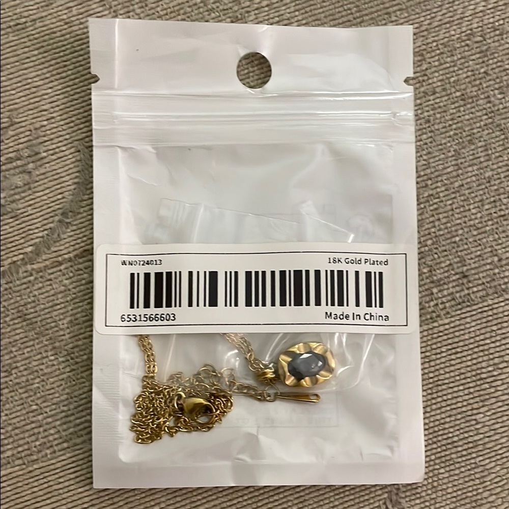 NWT 18K Gold Plated Necklace with Pendant